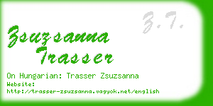 zsuzsanna trasser business card